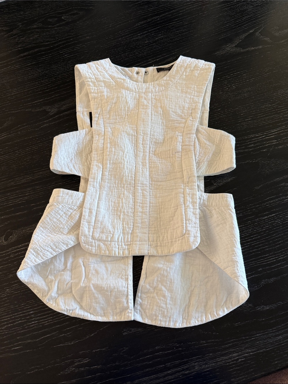 BCBGMaxAzria Ivory Sculpted Cutout Camisole